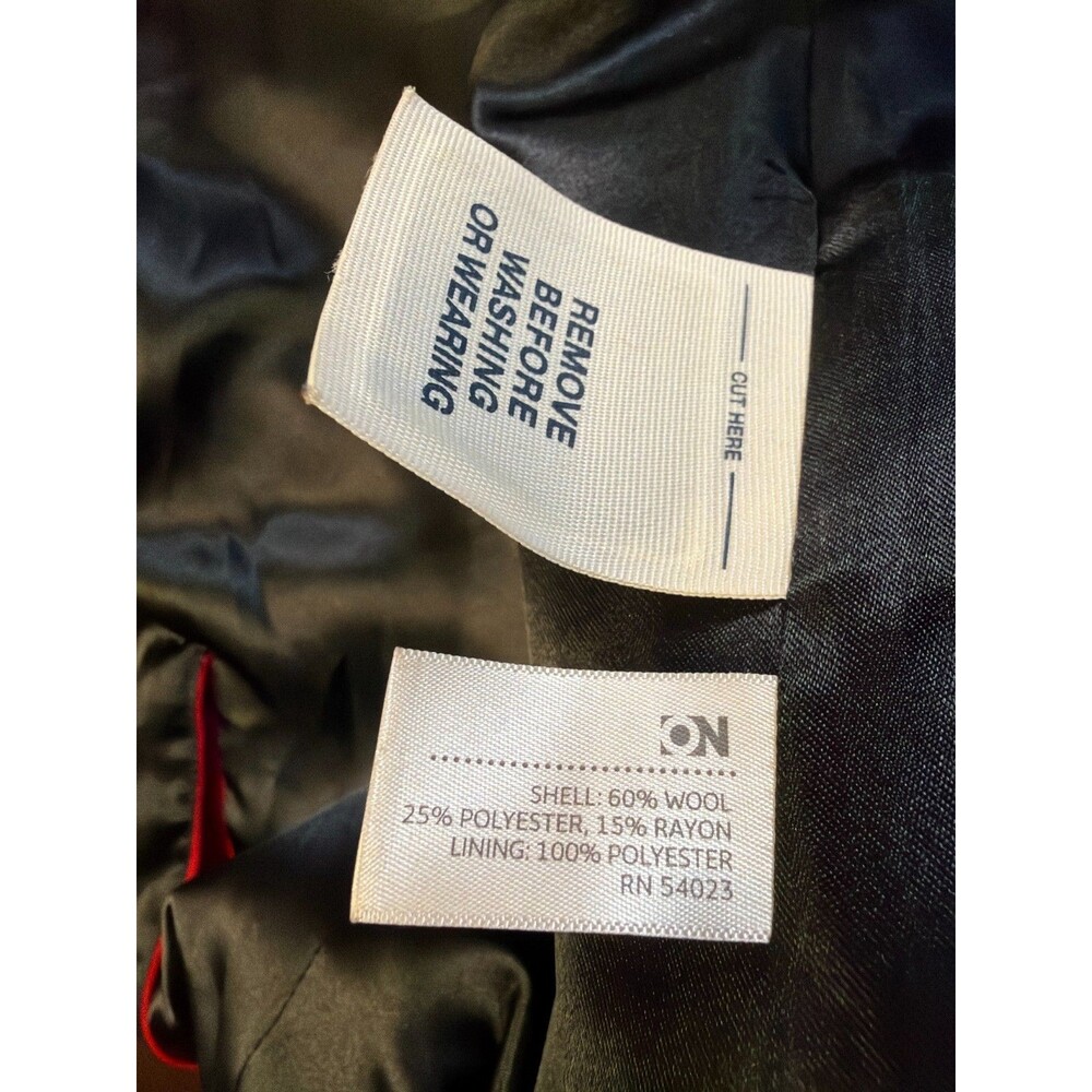 Old Navy Women’s Red Wool Blend Double Breasted Coat Jacket Size M - Picture 10 of 10